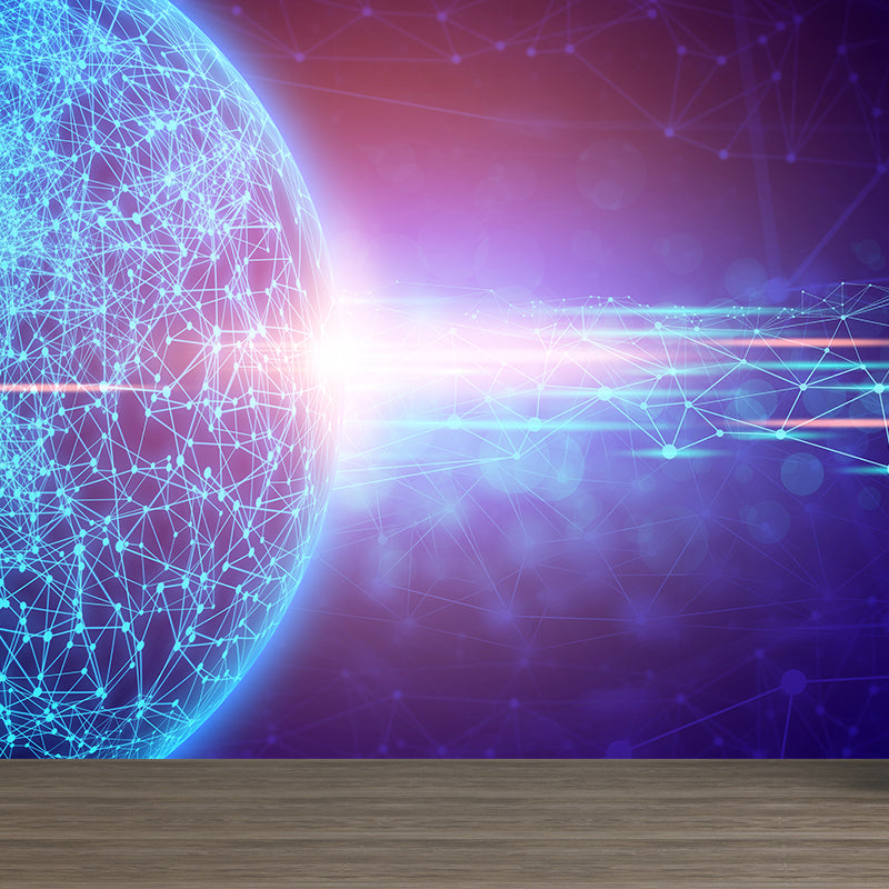 Modern Abstract Mural Decal Dark Color Water Resistant Wall Covering for Bathroom Clearhalo 'Wall Decor' 'Wall Mural' 1627444