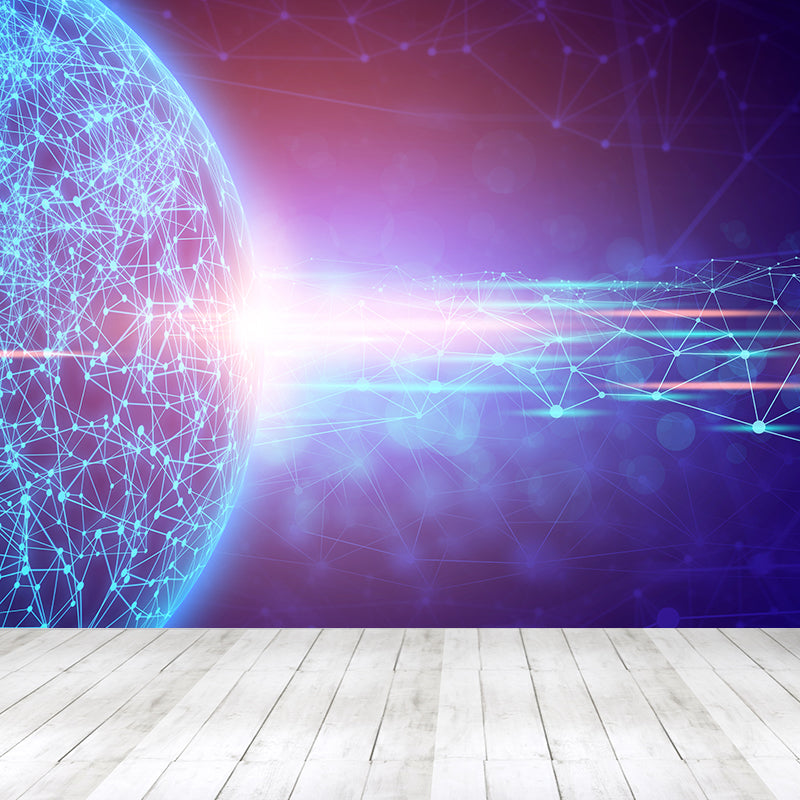 Modern Abstract Mural Decal Dark Color Water Resistant Wall Covering for Bathroom Clearhalo 'Wall Decor' 'Wall Mural' 1627445