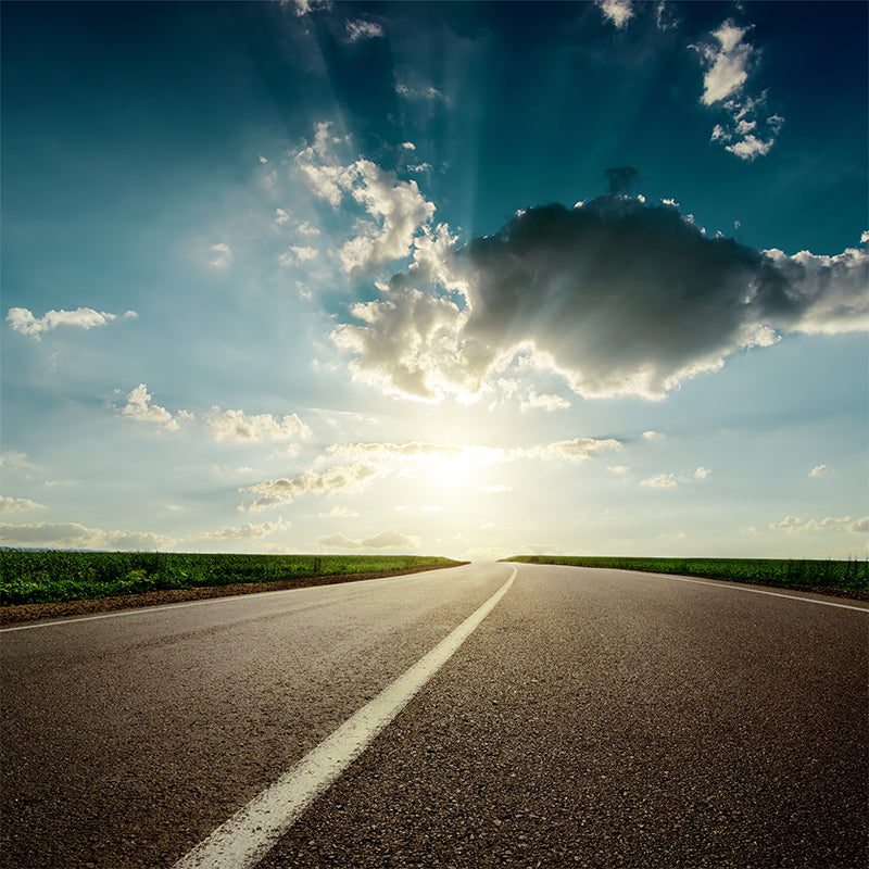 Road Wall Mural Modern Decorative Living Room Wall Covering, Custom Size Available Clearhalo 'Wall Decor' 'Wall Mural' 1627476