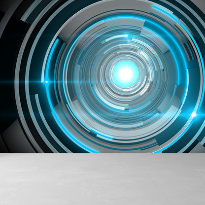 Unique Abstract Mural Wallpaper for Living Room, Dark Color, Custom Size Available Gray Blue Clearhalo 'Wall Decor' 'Wall Mural' 1627558