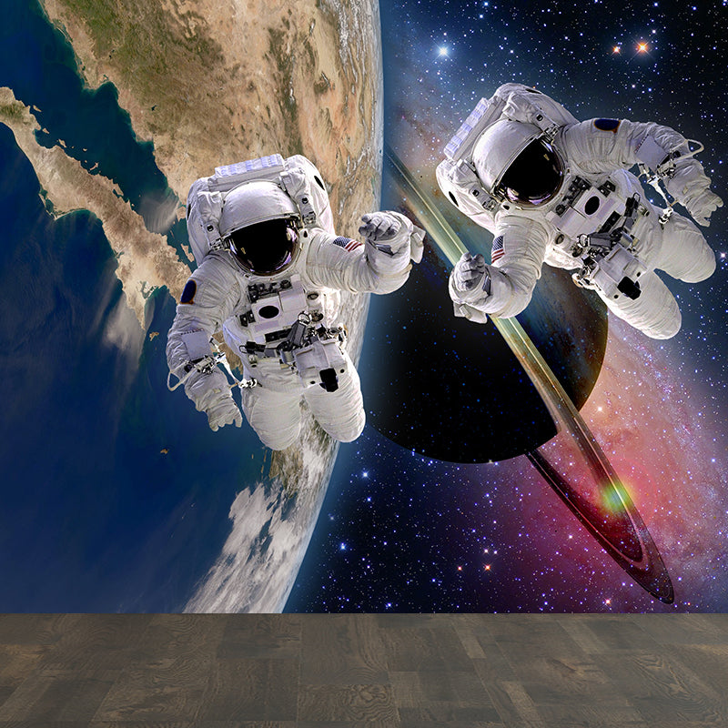 Big Space Shuttle Mural Wallpaper Decorative Fictional Living Room Wall Covering Clearhalo 'Wall Decor' 'Wall Mural' 1627629