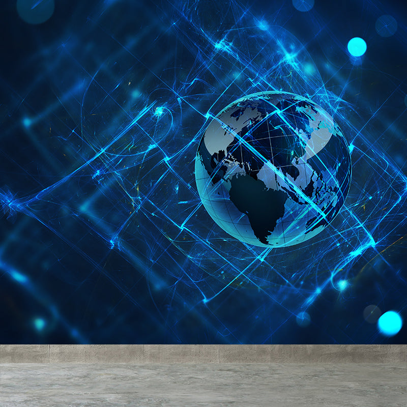 Stain Resistant Abstract Pattern Mural Non-Woven Modern Wall Decor for Boys Room Clearhalo 'Wall Decor' 'Wall Mural' 1627674