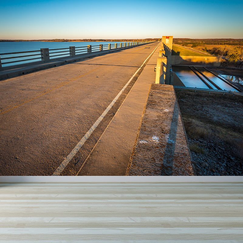 Various Highway View Mural Wallpaper Contemporary Non-Woven Material Wall Covering Clearhalo 'Wall Decor' 'Wall Mural' 1627710