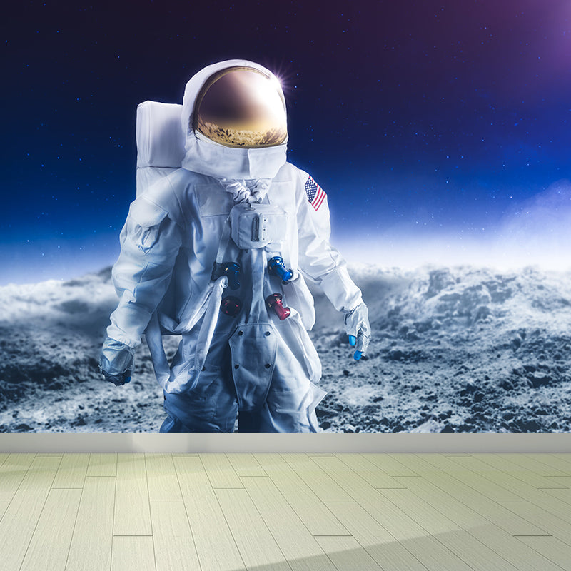 House Decor Astronomy Mural Decal Personalised Futuristic Wall Art for Guest Room Blue Design 1 Clearhalo 'Wall Decor' 'Wall Mural' 1627718