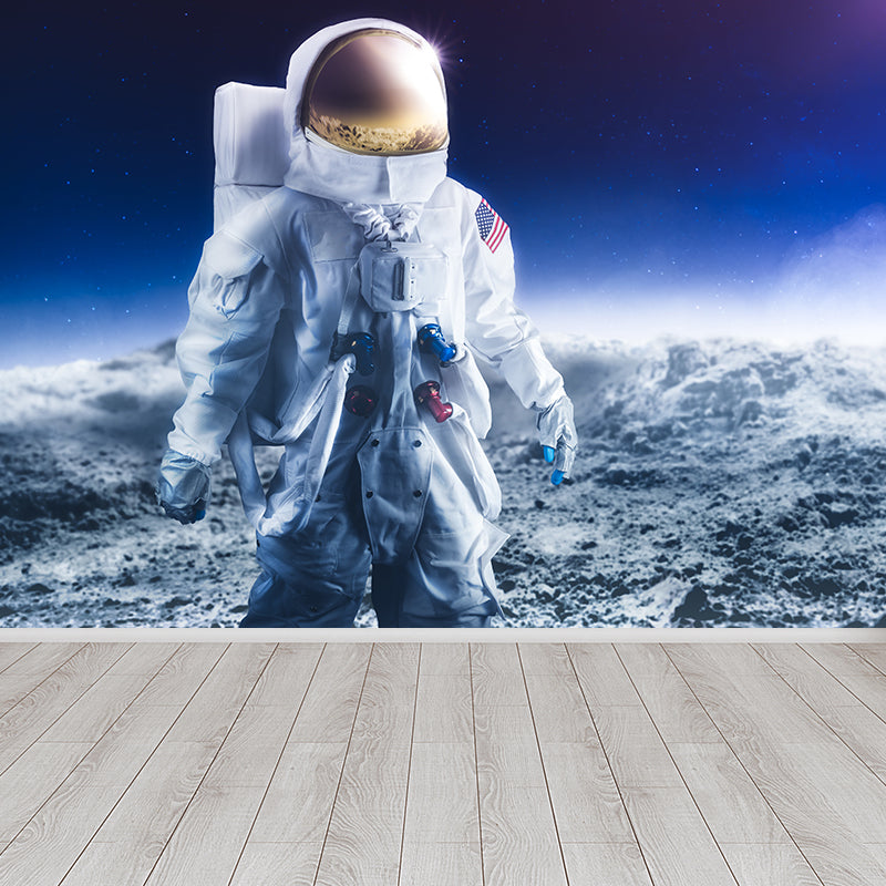 House Decor Astronomy Mural Decal Personalised Futuristic Wall Art for Guest Room Clearhalo 'Wall Decor' 'Wall Mural' 1627719