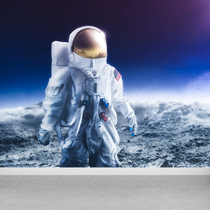 House Decor Astronomy Mural Decal Personalised Futuristic Wall Art for Guest Room Clearhalo 'Wall Decor' 'Wall Mural' 1627720