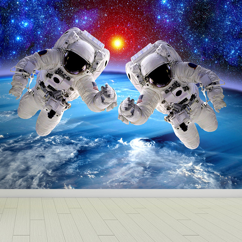 House Decor Astronomy Mural Decal Personalised Futuristic Wall Art for Guest Room Clearhalo 'Wall Decor' 'Wall Mural' 1627729