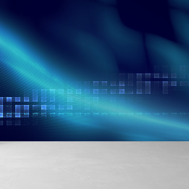 Extra Large Abstract Mural Dark Color Non-Woven Wall Art for Home Decor, Personalised Blue Clearhalo 'Wall Decor' 'Wall Mural' 1627768