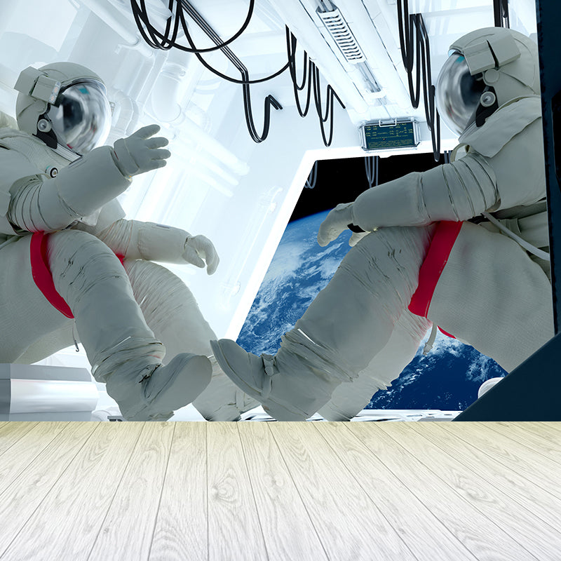 Whole Astronaut Mural Wallpaper for Wall Decor Fictional Boys Bedroom Wall Covering Clearhalo 'Wall Decor' 'Wall Mural' 1627805