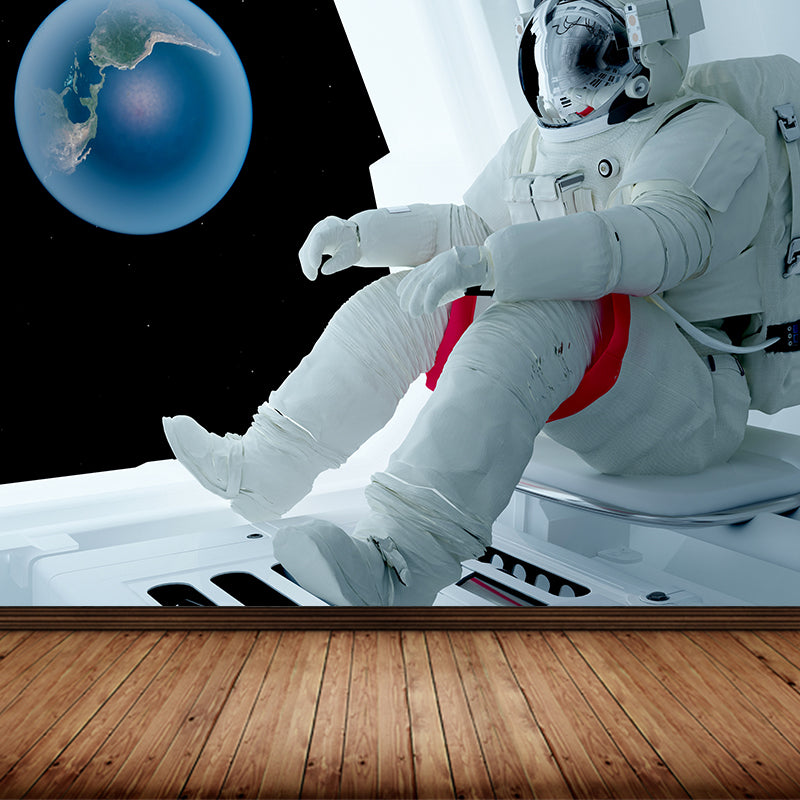Whole Astronaut Mural Wallpaper for Wall Decor Fictional Boys Bedroom Wall Covering Clearhalo 'Wall Decor' 'Wall Mural' 1627810