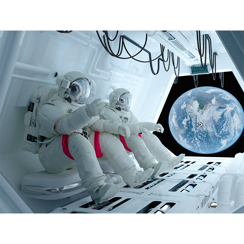 Whole Astronaut Mural Wallpaper for Wall Decor Fictional Boys Bedroom Wall Covering Clearhalo 'Wall Decor' 'Wall Mural' 1627816