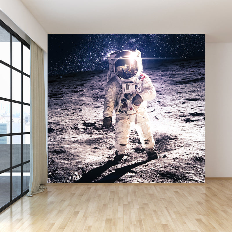 Extra Large Space View Mural Purple Non-Woven Wall Art for Home Decor, Personalised Clearhalo 'Wall Decor' 'Wall Mural' 1627820