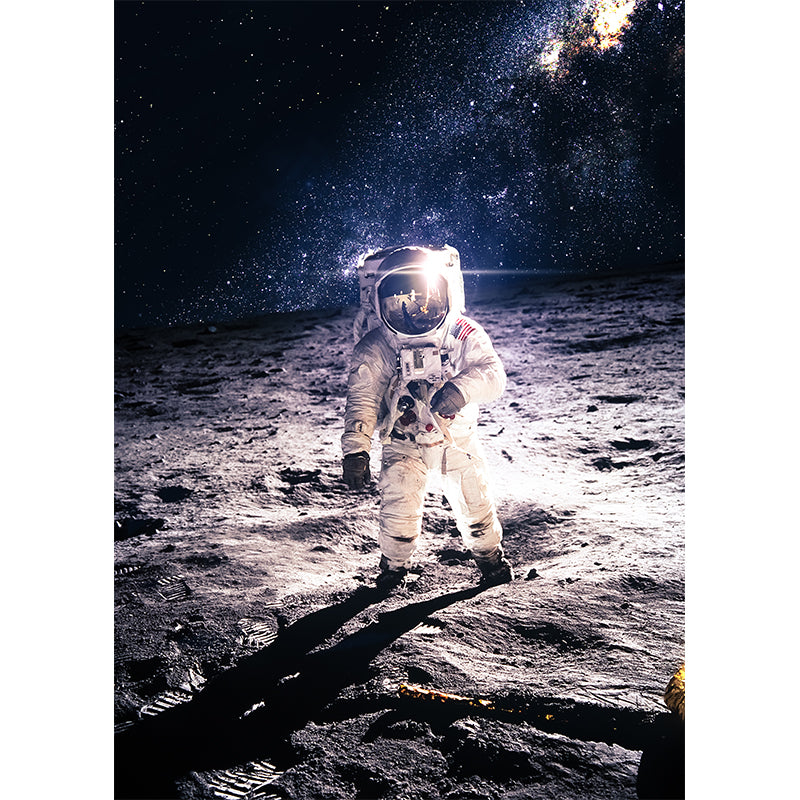 Extra Large Space View Mural Purple Non-Woven Wall Art for Home Decor, Personalised Clearhalo 'Wall Decor' 'Wall Mural' 1627821