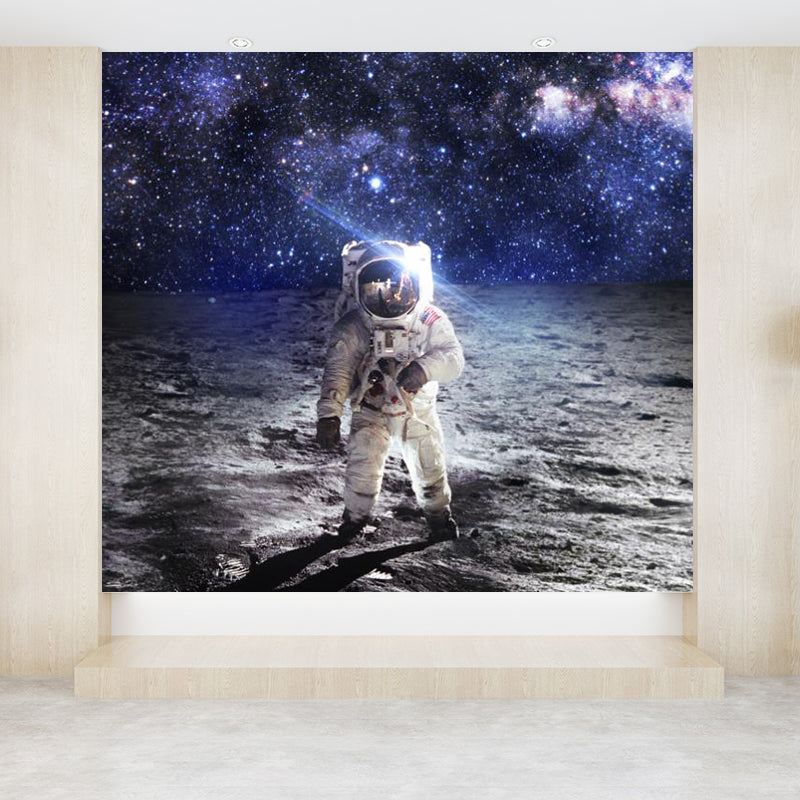 Extra Large Space View Mural Purple Non-Woven Wall Art for Home Decor, Personalised Purple Design 2 Clearhalo 'Wall Decor' 'Wall Mural' 1627823