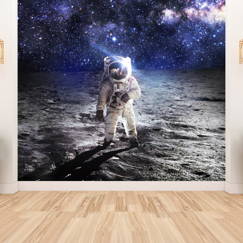 Extra Large Space View Mural Purple Non-Woven Wall Art for Home Decor, Personalised Clearhalo 'Wall Decor' 'Wall Mural' 1627825
