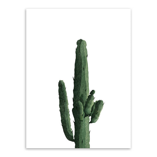 Tropical Plant Cactus Wall Art Green Textured Surface Canvas Print for Sitting Room Clearhalo 'Art Gallery' 'Canvas Art' 'Coastal Art Gallery' 'Tropical' Arts' 1628504