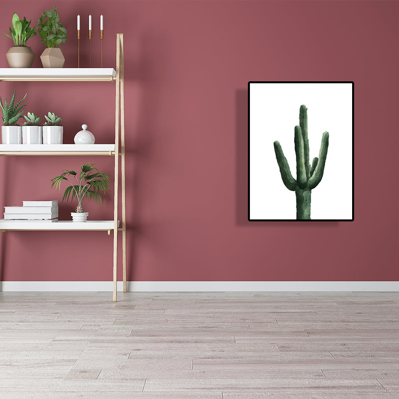 Tropical Plant Cactus Wall Art Green Textured Surface Canvas Print for Sitting Room Clearhalo 'Art Gallery' 'Canvas Art' 'Coastal Art Gallery' 'Tropical' Arts' 1628509