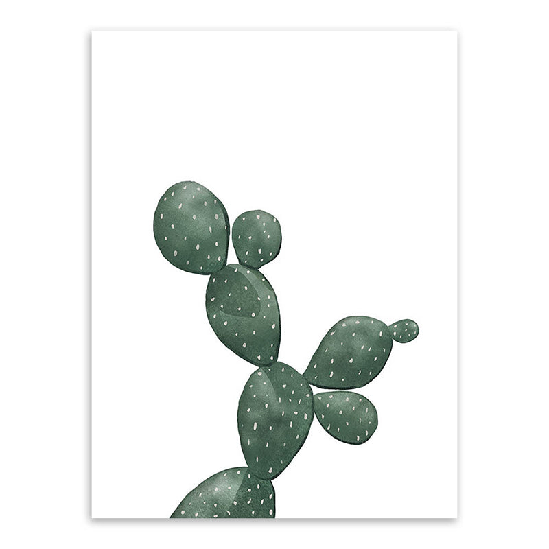 Tropical Plant Cactus Wall Art Green Textured Surface Canvas Print for Sitting Room Clearhalo 'Art Gallery' 'Canvas Art' 'Coastal Art Gallery' 'Tropical' Arts' 1628518