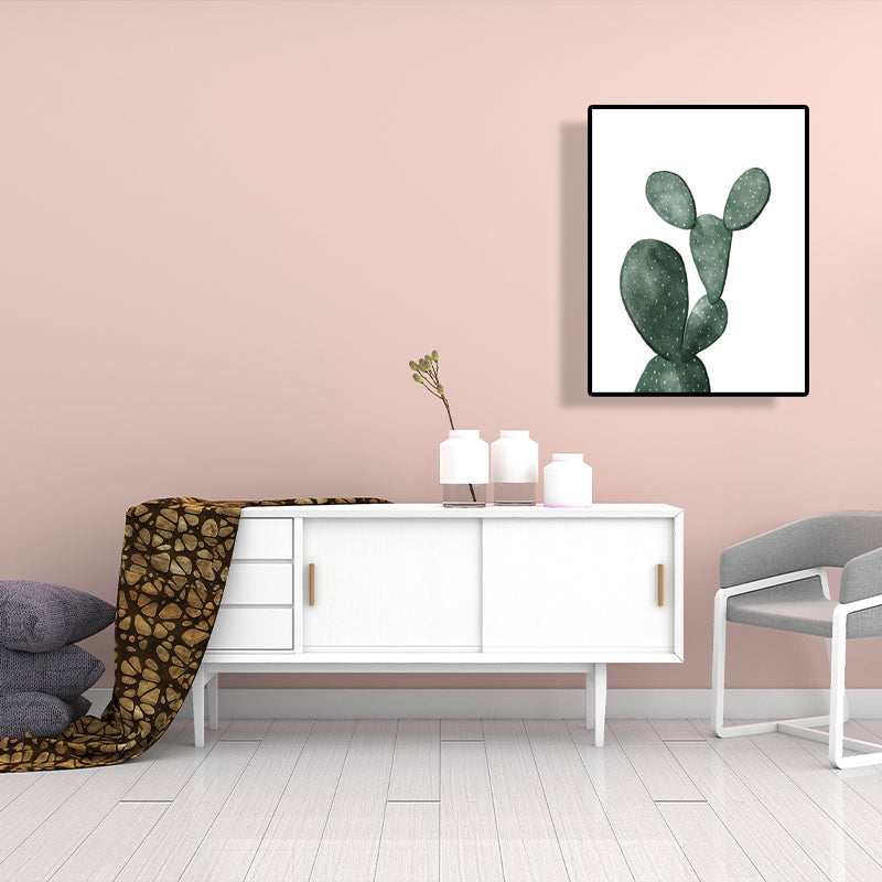 Tropical Plant Cactus Wall Art Green Textured Surface Canvas Print for Sitting Room Clearhalo 'Art Gallery' 'Canvas Art' 'Coastal Art Gallery' 'Tropical' Arts' 1628523