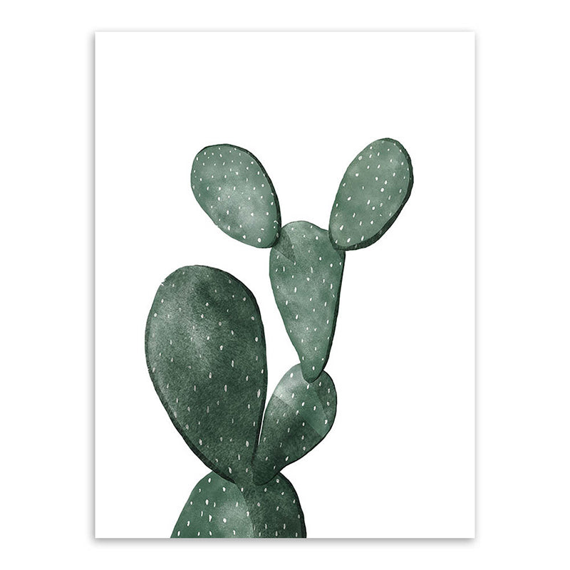 Tropical Plant Cactus Wall Art Green Textured Surface Canvas Print for Sitting Room Clearhalo 'Art Gallery' 'Canvas Art' 'Coastal Art Gallery' 'Tropical' Arts' 1628525