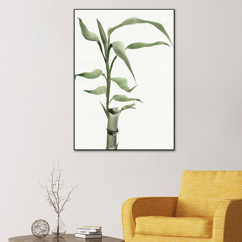 Chinese Bamboo Painting Wall Decor Canvas Textured Green Wall Art for Living Room - Clearhalo - 'Arts' - 'Canvas Art' - 1628530