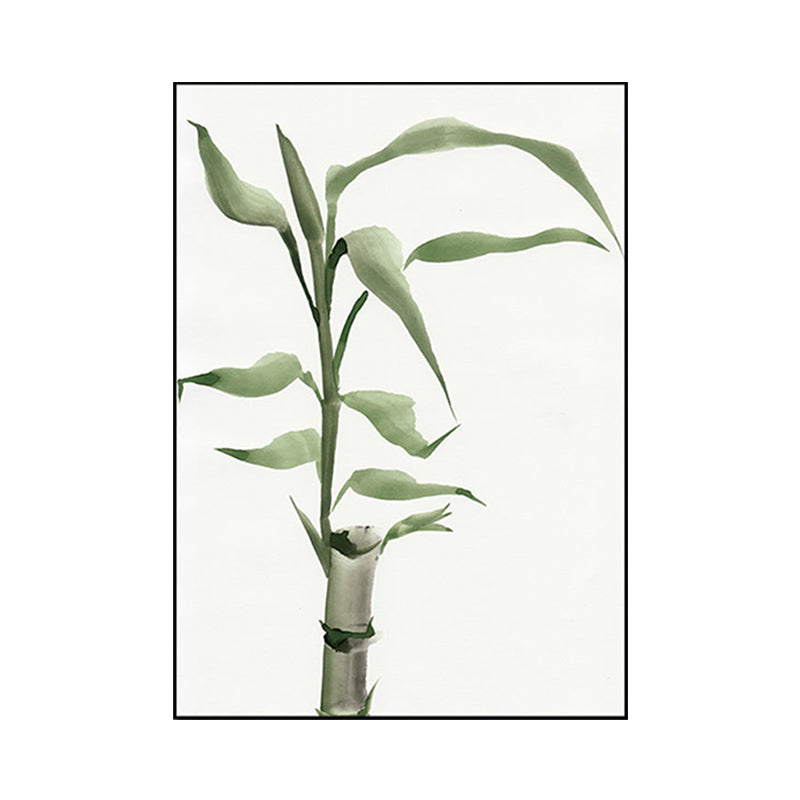 Chinese Bamboo Painting Wall Decor Canvas Textured Green Wall Art for Living Room Clearhalo 'Arts' 'Canvas Art' 1628531