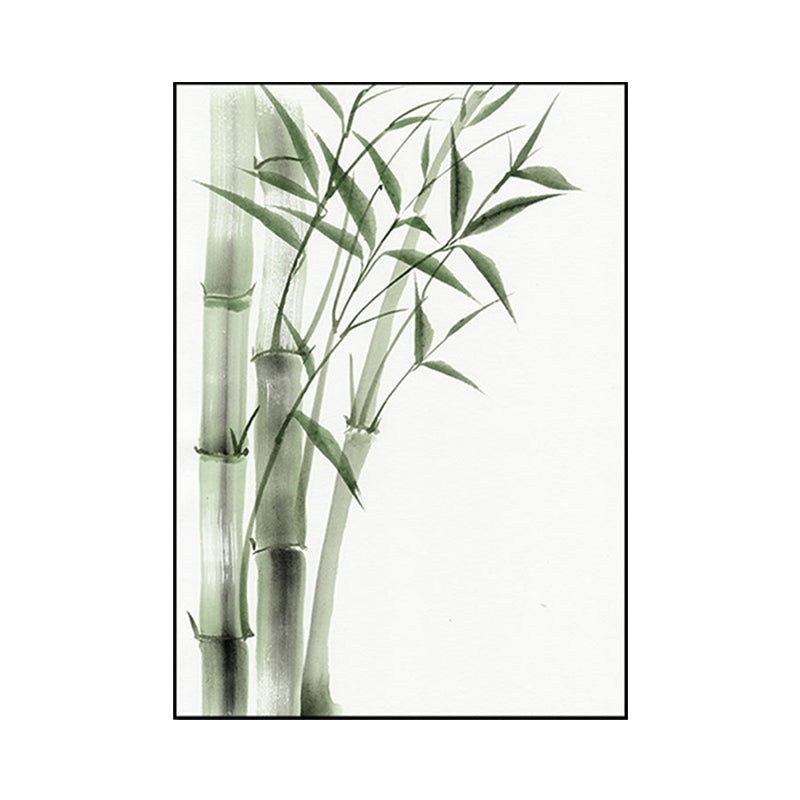 Chinese Bamboo Painting Wall Decor Canvas Textured Green Wall Art for Living Room Clearhalo 'Arts' 'Canvas Art' 1628543