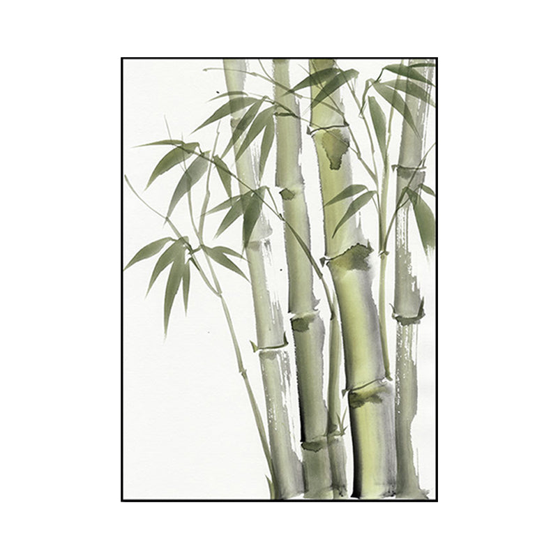 Chinese Bamboo Painting Wall Decor Canvas Textured Green Wall Art for Living Room Clearhalo 'Arts' 'Canvas Art' 1628550