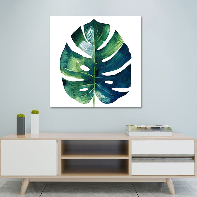 Stylish Tropical Plant Leaves Art Print for Bedroom Botanical Wall Decor in Green Clearhalo 'Art Gallery' 'Canvas Art' 'Coastal Art Gallery' 'Tropical' Arts' 1628563