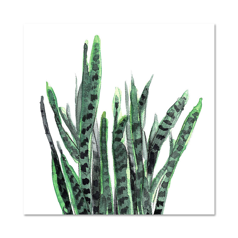 Stylish Tropical Plant Leaves Art Print for Bedroom Botanical Wall Decor in Green Clearhalo 'Art Gallery' 'Canvas Art' 'Coastal Art Gallery' 'Tropical' Arts' 1628571