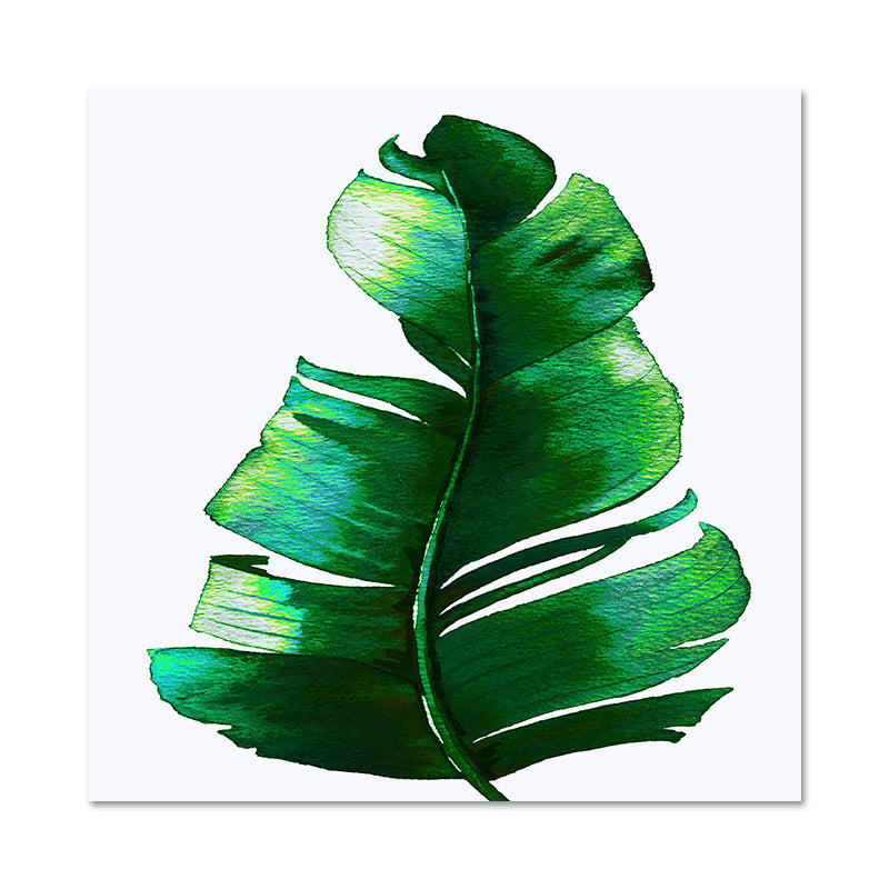 Stylish Tropical Plant Leaves Art Print for Bedroom Botanical Wall Decor in Green Clearhalo 'Art Gallery' 'Canvas Art' 'Coastal Art Gallery' 'Tropical' Arts' 1628578