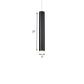 11"/19"/27" Height Cylinder Aluminum Pendant Lighting Minimalist Black LED Light for Dining Room in Warm/White Clearhalo 'Ceiling Lights' 'Modern Pendants' 'Modern' 'Pendant Lights' 'Pendants' Lighting' 162865