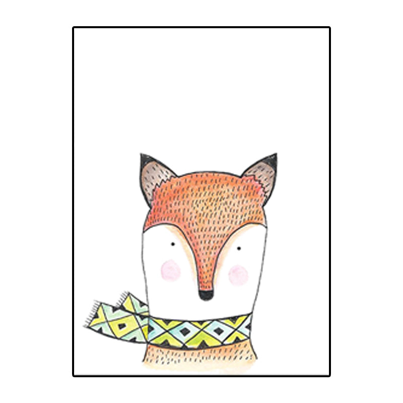 Animal Print Wall Art Living Room Pot Plant Canvas Painting in White for House Decor Clearhalo 'Art Gallery' 'Canvas Art' 'Kids' Arts' 1628676