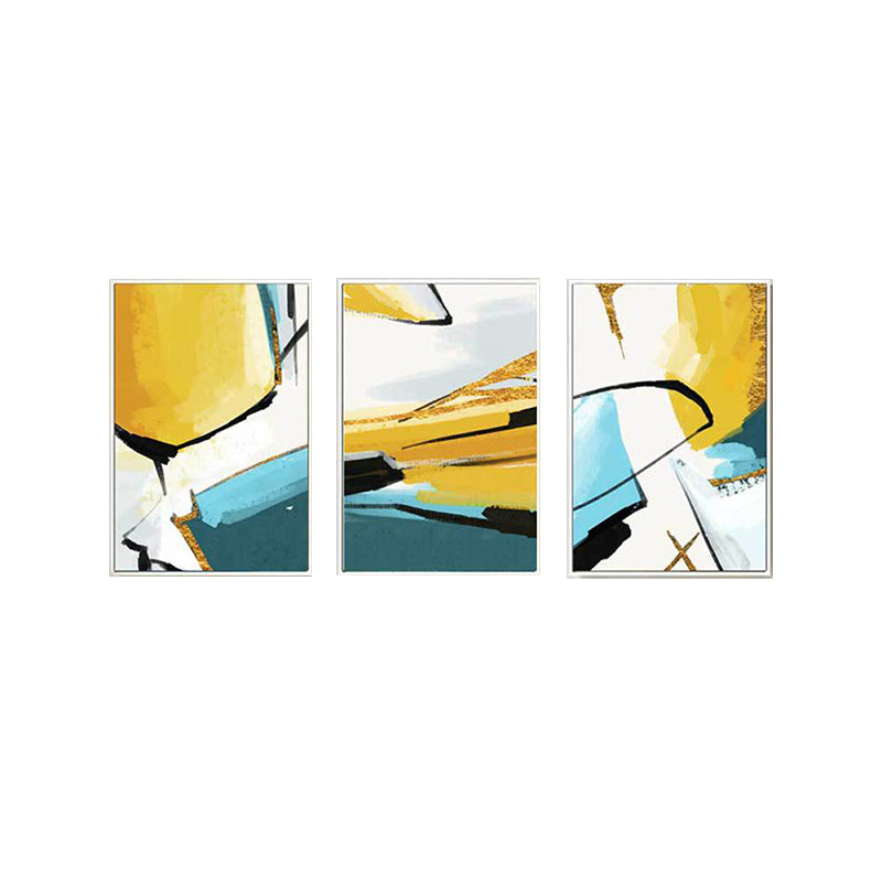 Contemporary Abstract Painting Canvas Yellow Textured Wall Art Decor for Living Room Clearhalo 'Art Gallery' 'Canvas Art' 'Contemporary Art Gallery' 'Modern' Arts' 1628690