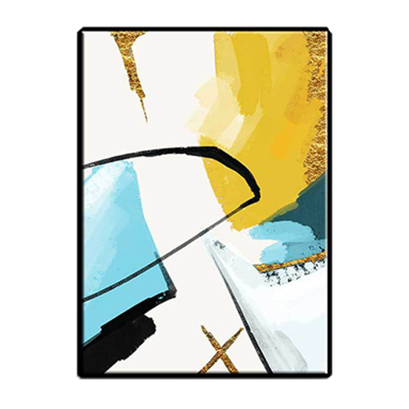 Contemporary Abstract Painting Canvas Yellow Textured Wall Art Decor for Living Room Clearhalo 'Art Gallery' 'Canvas Art' 'Contemporary Art Gallery' 'Modern' Arts' 1628697