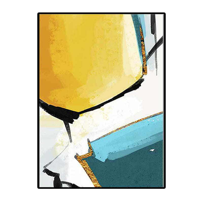 Contemporary Abstract Painting Canvas Yellow Textured Wall Art Decor for Living Room Clearhalo 'Art Gallery' 'Canvas Art' 'Contemporary Art Gallery' 'Modern' Arts' 1628711