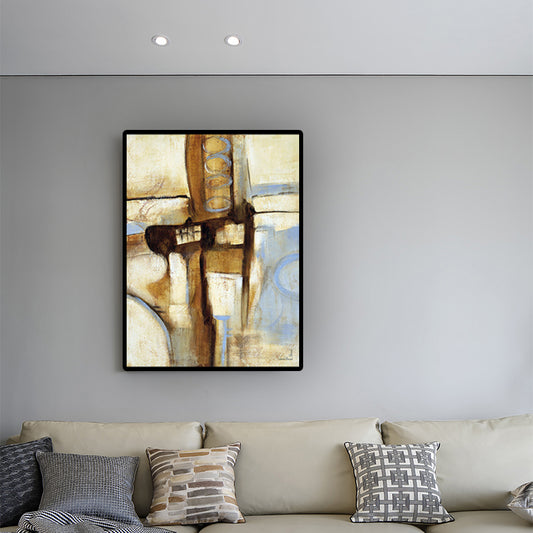 Modern Wall Art Brown and Blue Abstract Pattern Canvas Print for Sitting Room Clearhalo 'Art Gallery' 'Canvas Art' 'Contemporary Art Gallery' 'Modern' Arts' 1628730