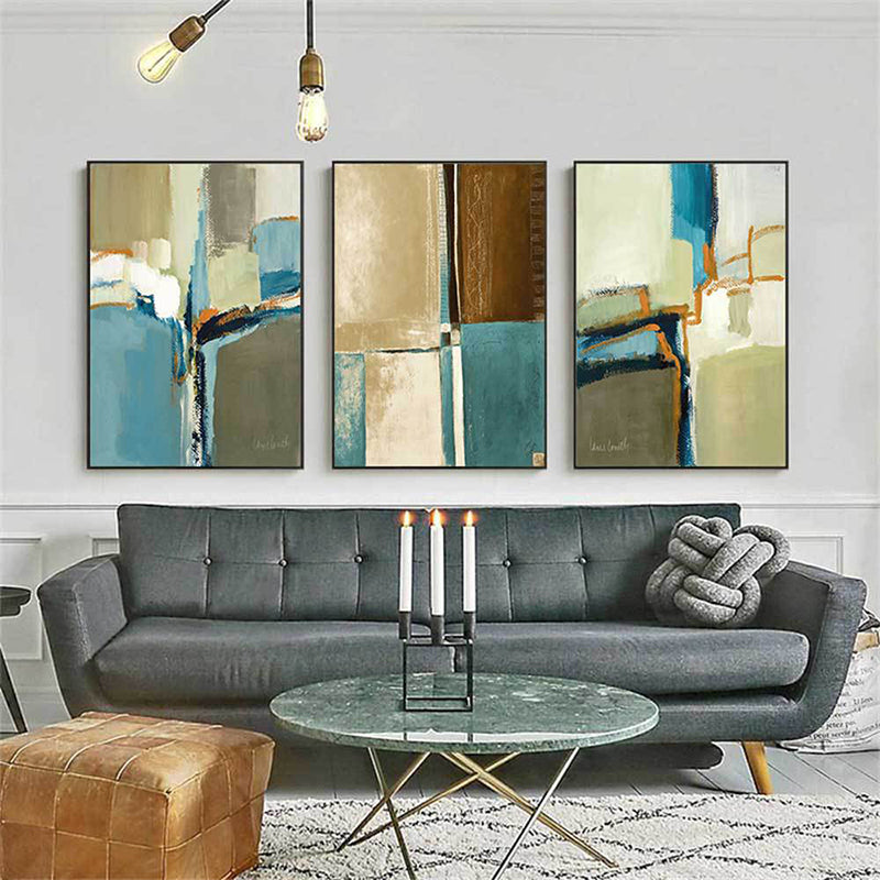 Canvas Blue Wall Decoration Modern Style Abstract Wall Art Print in Blue for Home Blue One Set Clearhalo 'Art Gallery' 'Canvas Art' 'Contemporary Art Gallery' 'Modern' Arts' 1628736