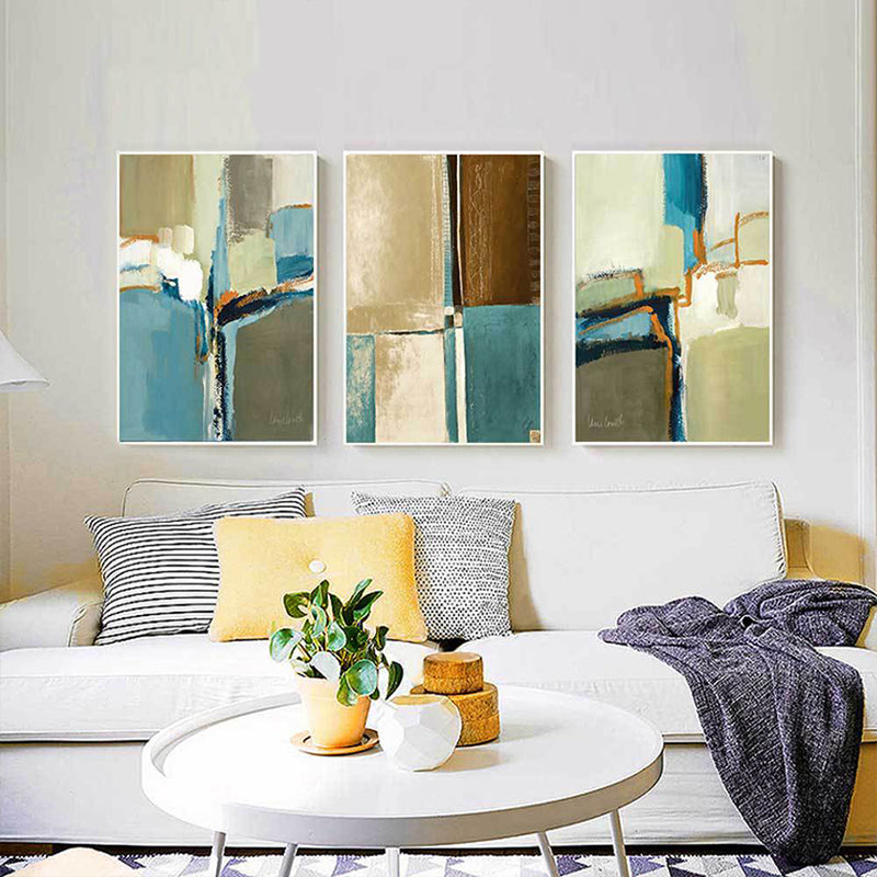 Canvas Blue Wall Decoration Modern Style Abstract Wall Art Print in Blue for Home Clearhalo 'Art Gallery' 'Canvas Art' 'Contemporary Art Gallery' 'Modern' Arts' 1628737