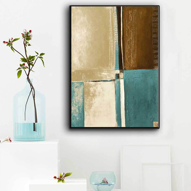 Canvas Blue Wall Decoration Modern Style Abstract Wall Art Print in Blue for Home Clearhalo 'Art Gallery' 'Canvas Art' 'Contemporary Art Gallery' 'Modern' Arts' 1628744