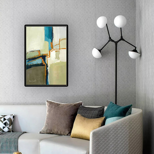 Canvas Blue Wall Decoration Modern Style Abstract Wall Art Print in Blue for Home Clearhalo 'Art Gallery' 'Canvas Art' 'Contemporary Art Gallery' 'Modern' Arts' 1628751