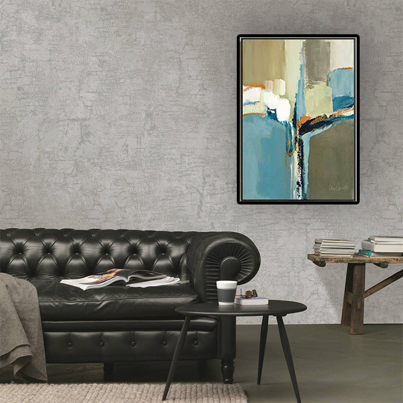Canvas Blue Wall Decoration Modern Style Abstract Wall Art Print in Blue for Home Clearhalo 'Art Gallery' 'Canvas Art' 'Contemporary Art Gallery' 'Modern' Arts' 1628759