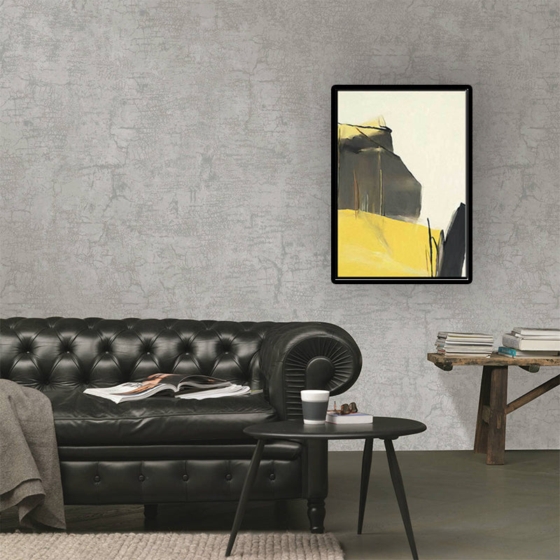 Abstract Canvas Wall Art Contemporary Textured Wall Decor in Yellow and Black for Room Clearhalo 'Art Gallery' 'Canvas Art' 'Contemporary Art Gallery' 'Modern' Arts' 1628773