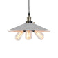 Flared Shade Kitchen Hanging Lamp Vintage Style Metallic 3 Heads Black/White Pendant Lighting Clearhalo 'Cast Iron' 'Ceiling Lights' 'Chandeliers' 'Industrial Chandeliers' 'Industrial' 'Metal' 'Middle Century Chandeliers' 'Rustic Chandeliers' 'Tiffany' Lighting' 163085