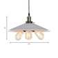 Flared Shade Kitchen Hanging Lamp Vintage Style Metallic 3 Heads Black/White Pendant Lighting Clearhalo 'Cast Iron' 'Ceiling Lights' 'Chandeliers' 'Industrial Chandeliers' 'Industrial' 'Metal' 'Middle Century Chandeliers' 'Rustic Chandeliers' 'Tiffany' Lighting' 163086