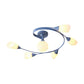 Curly Semi Flush Mount Light Nordic Iron 4/6-Head Grey/Pink/Yellow Ceiling Lamp with White Glass Shade Clearhalo 'Ceiling Lights' 'Chandeliers' 'Close To Ceiling Lights' 'Close to ceiling' 'Glass shade' 'Glass' 'Semi-flushmount' Lighting' 163330