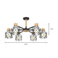Cage Semi Flush Lamp Nordic Iron 3/6/8-Head Black/Green/Gold Ceiling Drop Pendant Lighting Clearhalo 'Ceiling Lights' 'Close To Ceiling Lights' 'Close to ceiling' 'Semi-flushmount' Lighting' 163396
