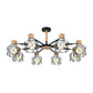 Cage Semi Flush Lamp Nordic Iron 3/6/8-Head Black/Green/Gold Ceiling Drop Pendant Lighting Clearhalo 'Ceiling Lights' 'Close To Ceiling Lights' 'Close to ceiling' 'Semi-flushmount' Lighting' 163406