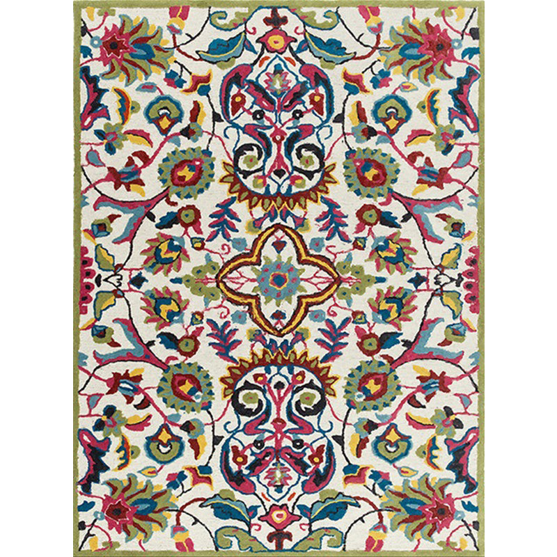 Classic Floral Pattern Rug Grey Multicolor Classic Rug Polyester Washable Non-Slip Backing Area Rug for Living Room Clearhalo 'Area Rug' 'Rugs' 'Vintage' Rug' 1634256
