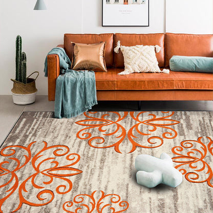 Whitewash Paisley Pattern Rug Grey Classic Rug Polyester Washable Non-Slip Backing Area Rug for Living Room Yellow-Red Clearhalo 'Area Rug' 'Rugs' 'Vintage' Rug' 1634270